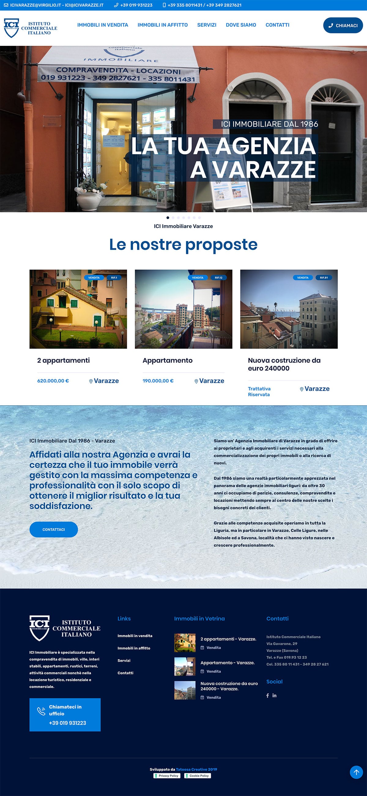 Agenzia Immobiliare ICI 1 - savona sito web agenzia immobiliare a varazze